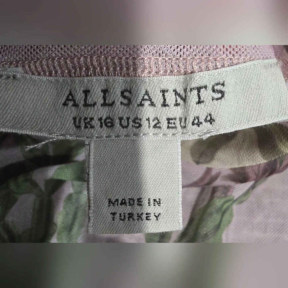 ALL SAINTS Nolina Elia Bodysuit In Blush Size 12 - Picture 3 of 9
